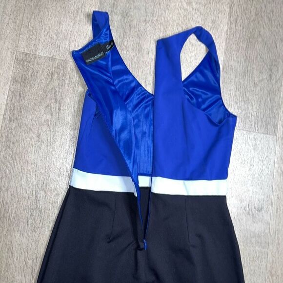 Cynthia Rowley, Black & Blue Bodycon Colorblock Mini Dress, Women’s Small - Picture 4 of 10